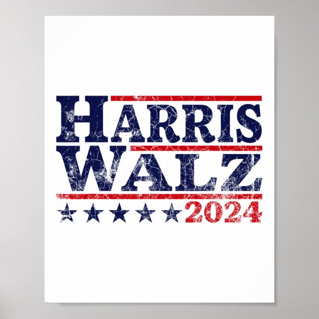 Walz 24 Election Kamala Harris Tim Waltz 24  Poster (Front)