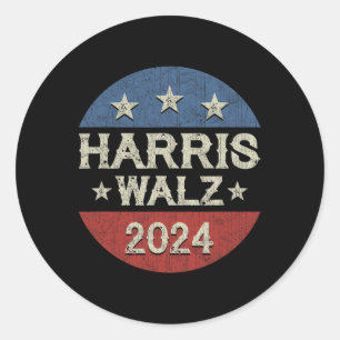 WAlzheimer 2024 Election Kamala Harris Tim W 2024 Classic Round Sticker