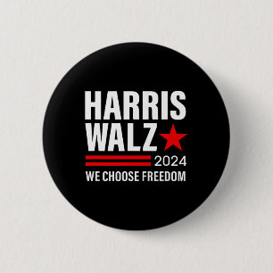 WAlzheimer 2024 Kamala Harris Tim Waltz Election M 2 Inch Round Button