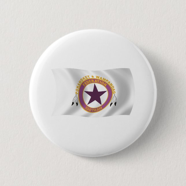 Wampanoag Tribe Flag Button (Front)