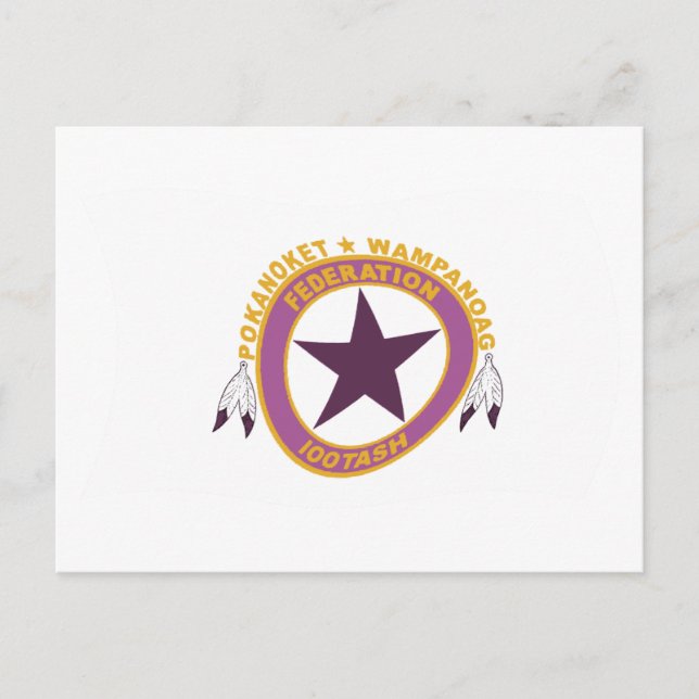 Wampanoag Tribe Flag Postcard (Front)