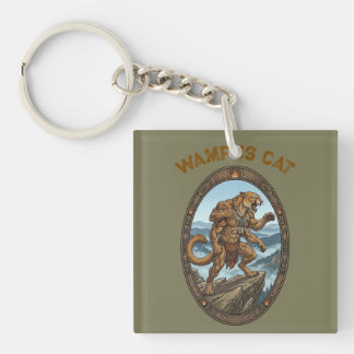 Wampus Cat Mythic Guardian - Appalachian Art Keychain