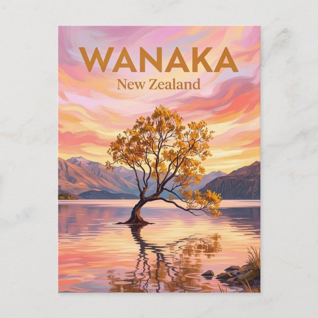 Wanaka Tree New Zealand Postcard (Front)