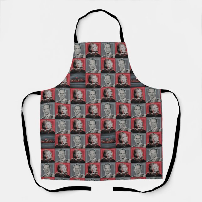 Wanda and Vision Retro Checker Pattern Apron (Front)