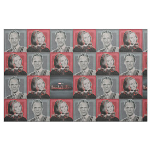 Wanda and Vision Retro Chequered Pattern Fabric