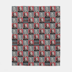 Wanda and Vision Retro Chequered Pattern Fleece Blanket