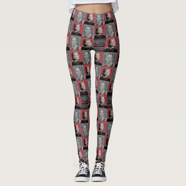 Wanda and Vision Retro Chequered Pattern Leggings (Front)