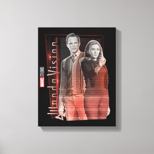 Wanda and Vision Retro Couple Canvas Print