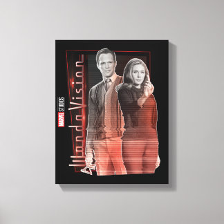 Wanda and Vision Retro Couple Canvas Print