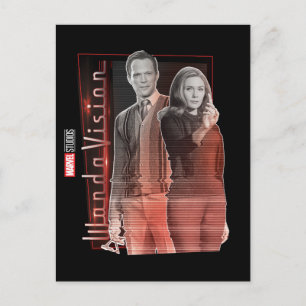Wanda and Vision Retro Couple Postcard