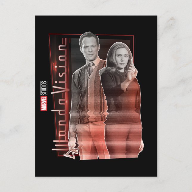 Wanda and Vision Retro Couple Postcard (Front)