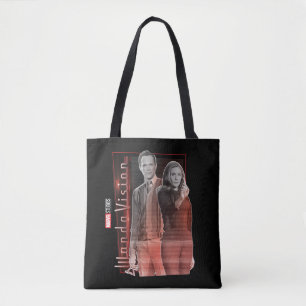 Wanda and Vision Retro Couple Tote Bag