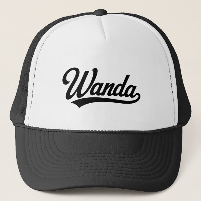 Wanda name first last family gifts trucker hat (Front)