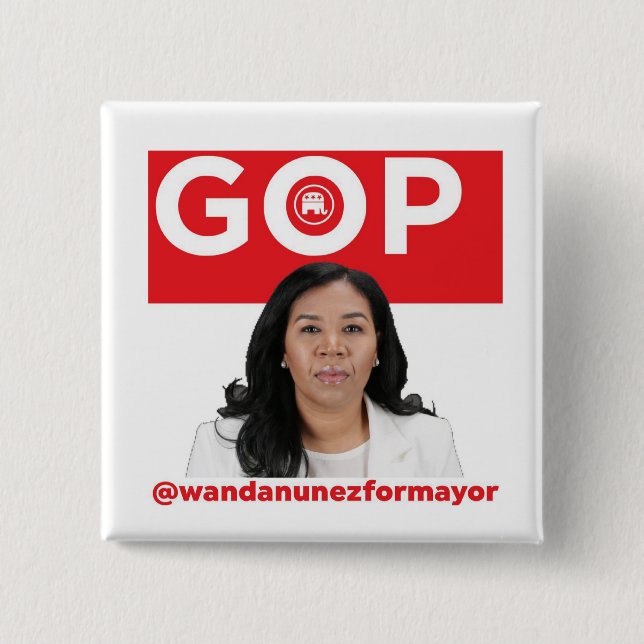 Wanda Nunez for Mayor 2 Inch Square Button (Front)