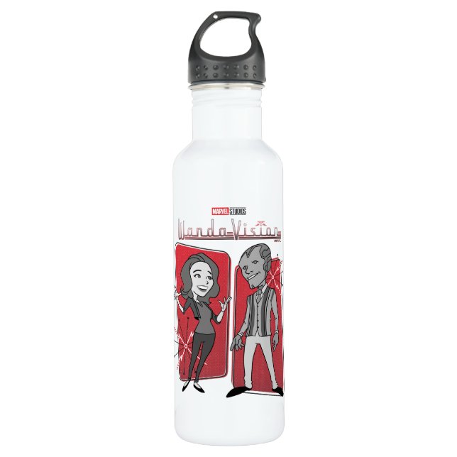 WandaVision Retro Animation Graphic 710 Ml Water Bottle (Front)