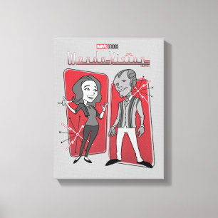 WandaVision Retro Animation Graphic Canvas Print