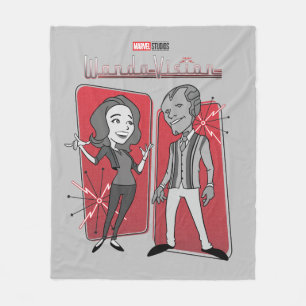 WandaVision Retro Animation Graphic Fleece Blanket