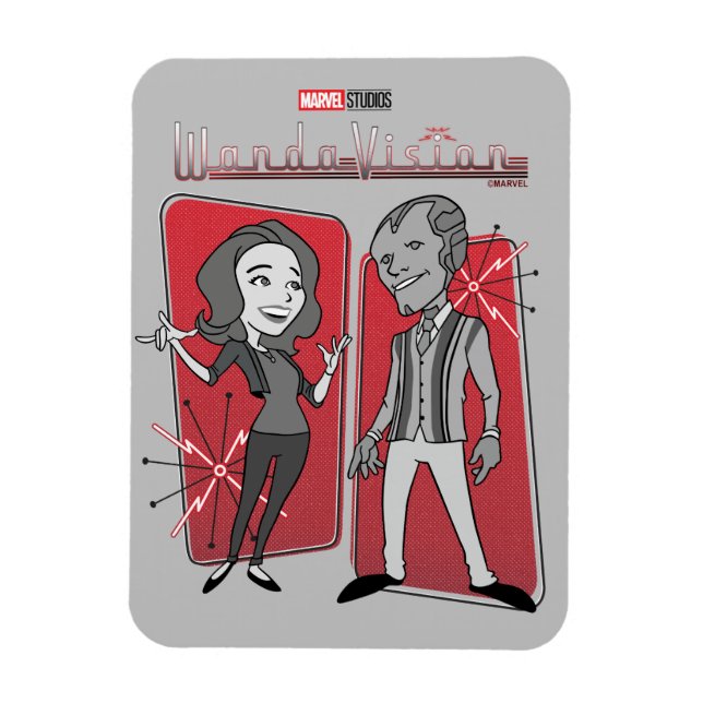 WandaVision Retro Animation Graphic Magnet (Vertical)