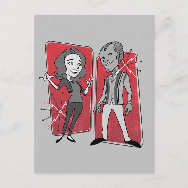 WandaVision Retro Animation Graphic Postcard (Front)
