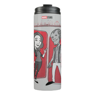 WandaVision Retro Animation Graphic Thermal Tumbler