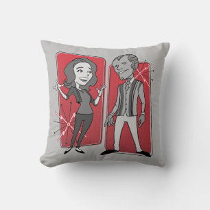WandaVision Retro Animation Graphic Throw Pillow