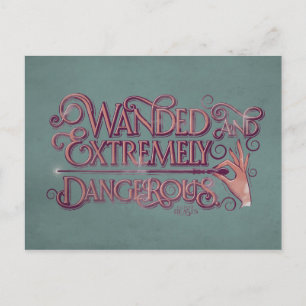 Wanded And Extremely Dangerous Graphic - Pink Postcard