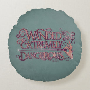 Wanded And Extremely Dangerous Graphic - Pink Round Pillow