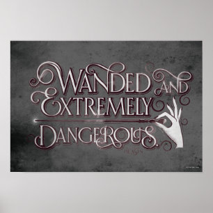Wanded And Extremely Dangerous Graphic - White Poster