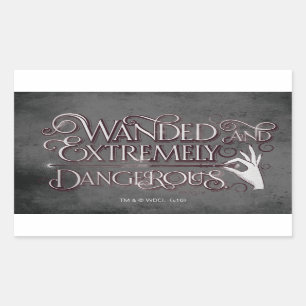 Wanded And Extremely Dangerous Graphic - White Sticker