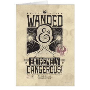 Wanded & Extremely Dangerous Wanted Poster - Black