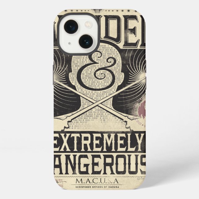 Wanded & Extremely Dangerous Wanted Poster - Black iPhone Case (Back)