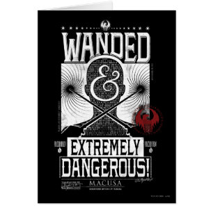 Wanded & Extremely Dangerous Wanted Poster - White