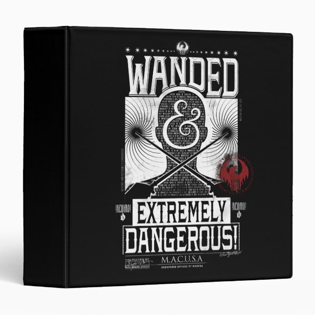 Wanded & Extremely Dangerous Wanted Poster - White Binder (Front/Spine)