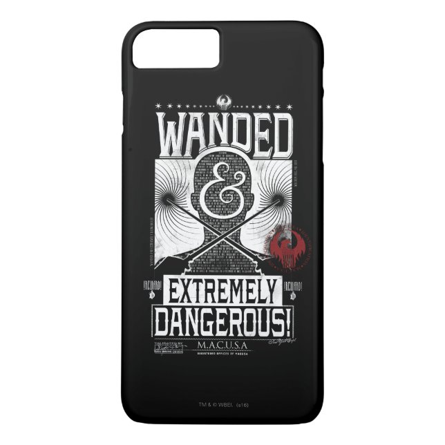Wanded & Extremely Dangerous Wanted Poster - White Case-Mate iPhone Case (Back)