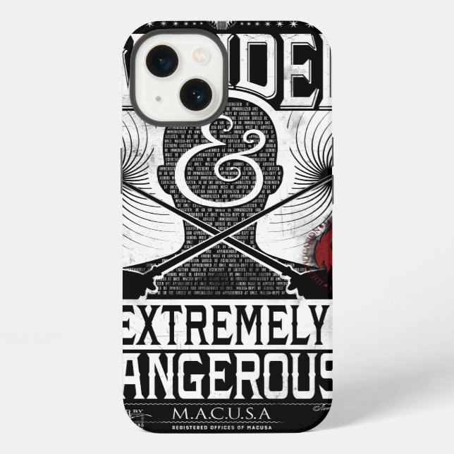 Wanded & Extremely Dangerous Wanted Poster - White iPhone Case (Back)