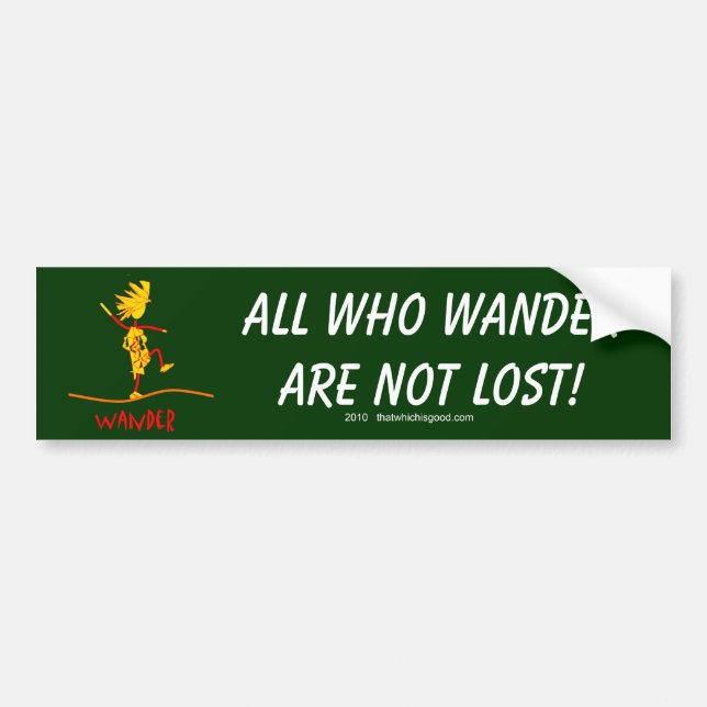 Wander! Bumper Sticker (Front)