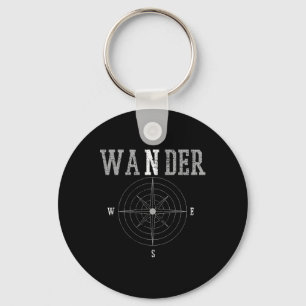 Wander Comp Hiking Camping Adventure Keychain