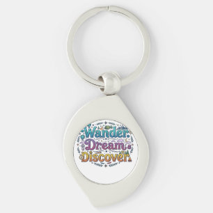 Wander. Dream. Discover. – Inspirational Travel A Keychain