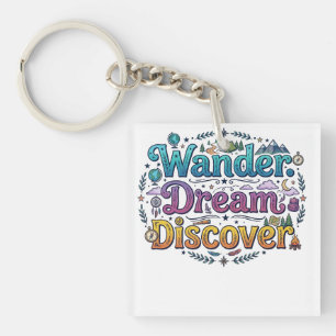Wander. Dream. Discover. – Inspirational Travel A Keychain