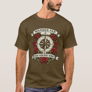 Wander Far Compass Rose Vintage T-Shirt