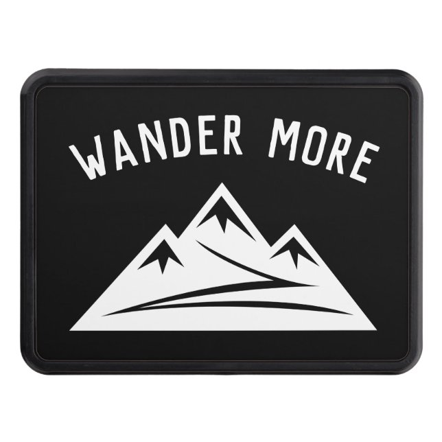 Wander more mountain peaks logo car trailer hitch cover (Front)