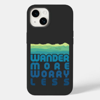  Wander More Worry Less/blue gradient Case-Mate iP Case-Mate iPhone 14 Case