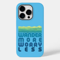 Wander More Worry Less/blue gradient Case-Mate iP