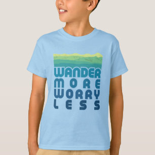 Wander More Worry Less/blue gradient T-Shirt