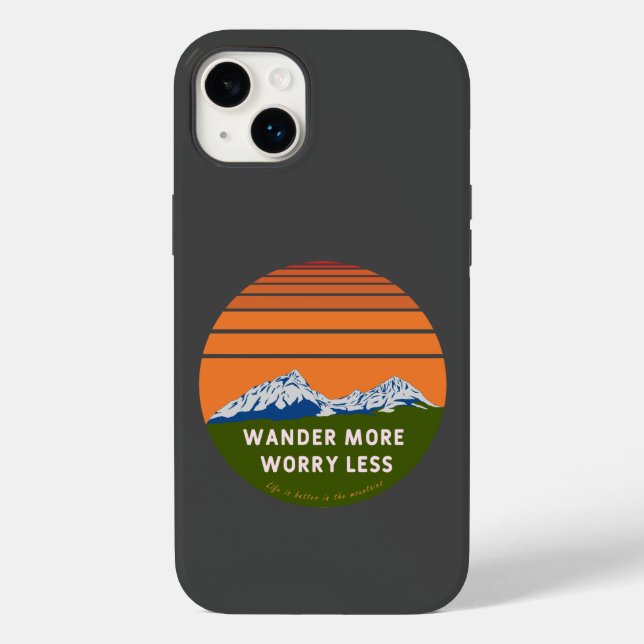 Wander more Worry less Case-Mate iPhone Case (Back)