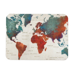 Wander Often, Wander Always Map With Quote Magnet