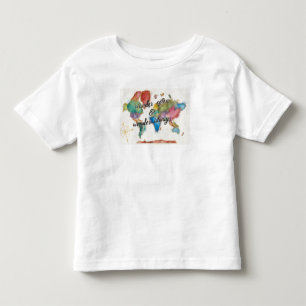 Wander Often, Wander Always Map With Quote Toddler T-shirt