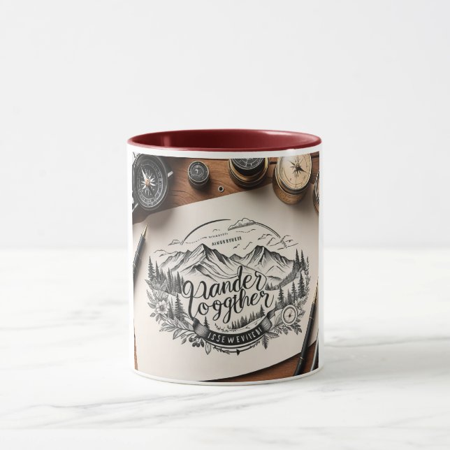 Wander Together Travel Theme  Mug (Center)