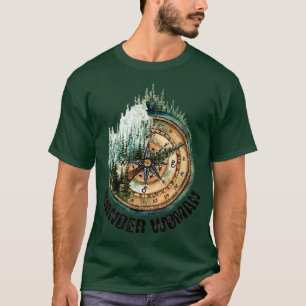 Wander Woman Exploring Go Outside Camping Hiking T-Shirt