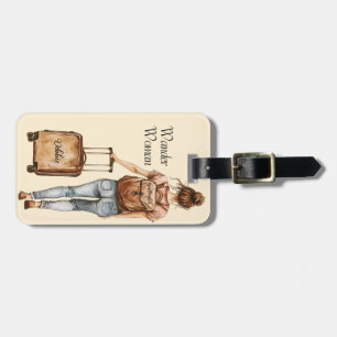 Wander Woman   Fun Travel Luggage Tag